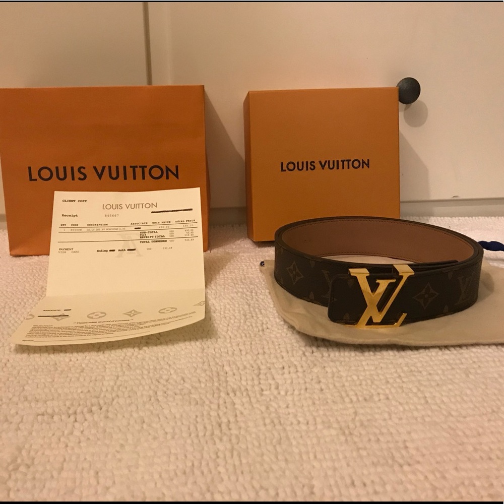 BRAND NEW Monogram Canvas LV Initiales Brown Belt
